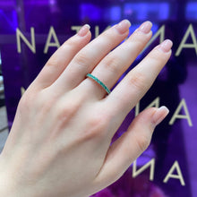 Load image into Gallery viewer, Elegant Emerald White Gold 18K Ring with Diamonds
