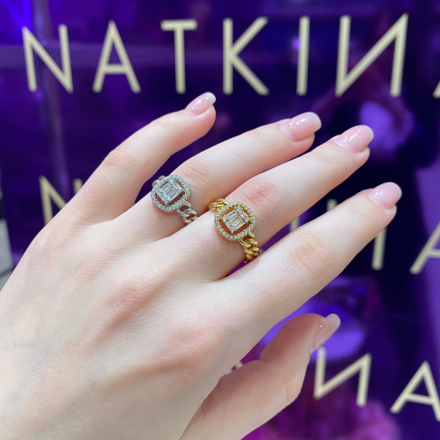 Briliant Chain Silver Ring