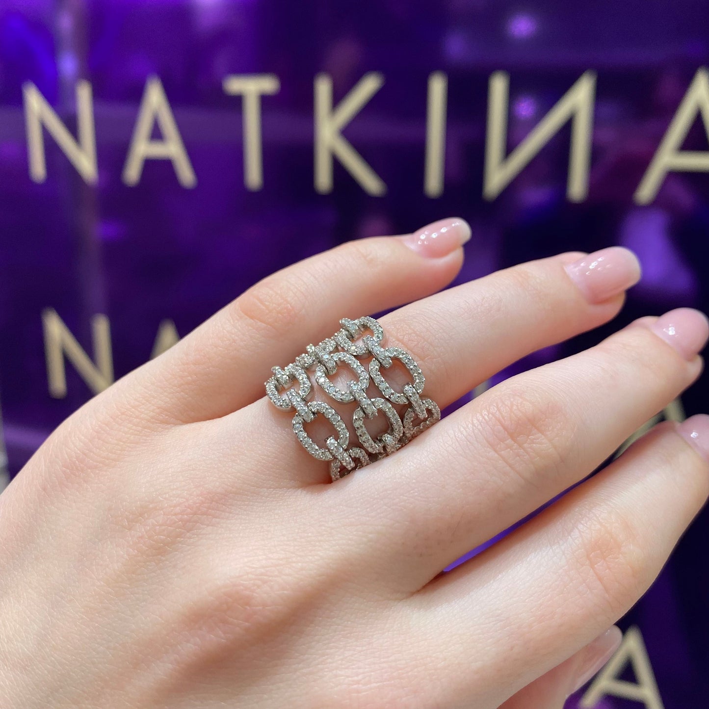 Triple Chain Silver Ring