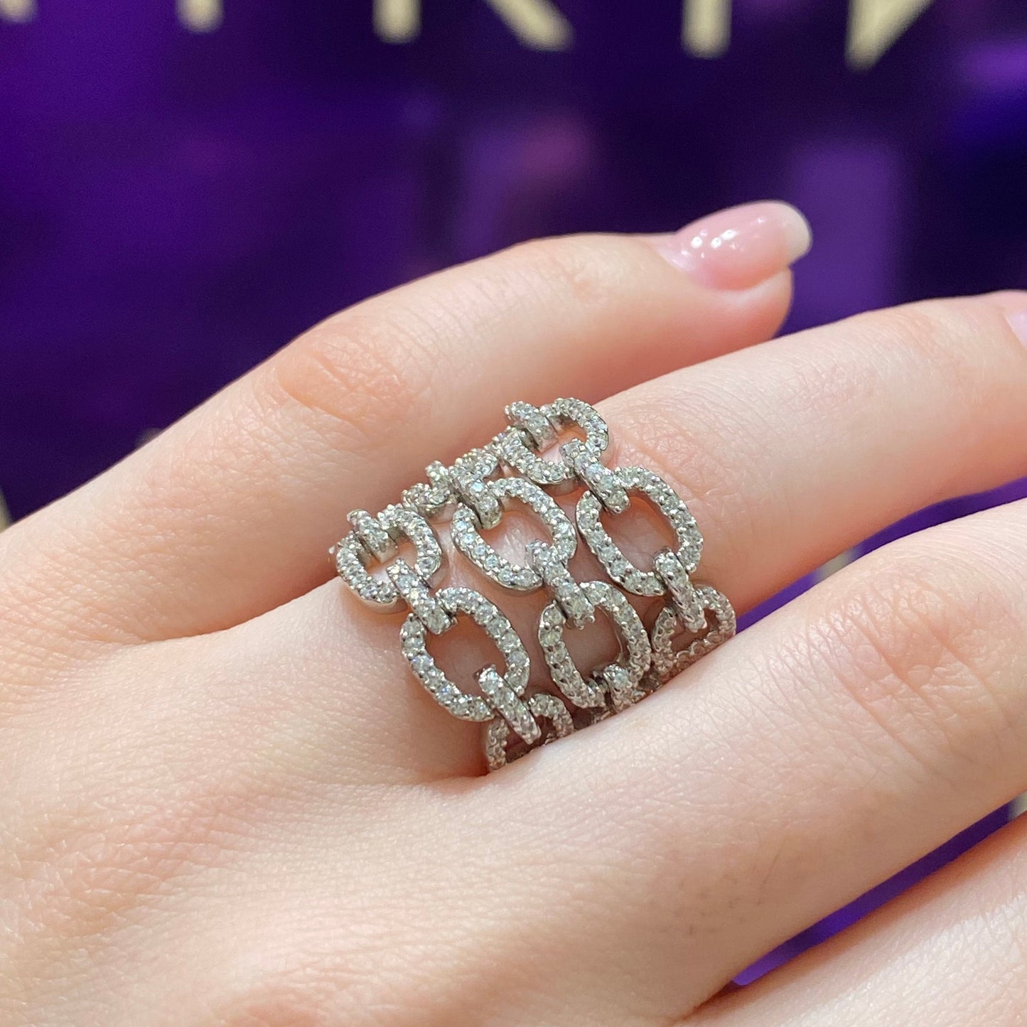 Triple Chain Silver Ring