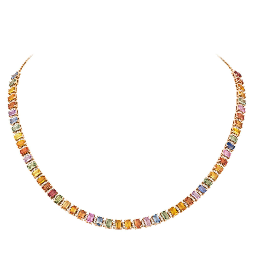 Breathtaking Diamond 18K Rose Gold Necklace for Her