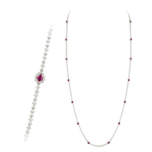 Breathtaking Diamond 18K White Gold Necklace for Her