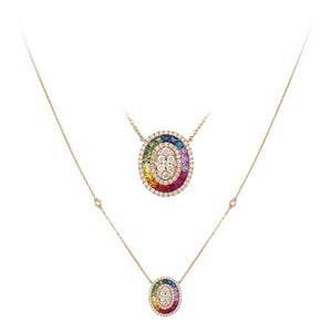 Breathtaking Diamond 18K Rose Gold Necklace for Her