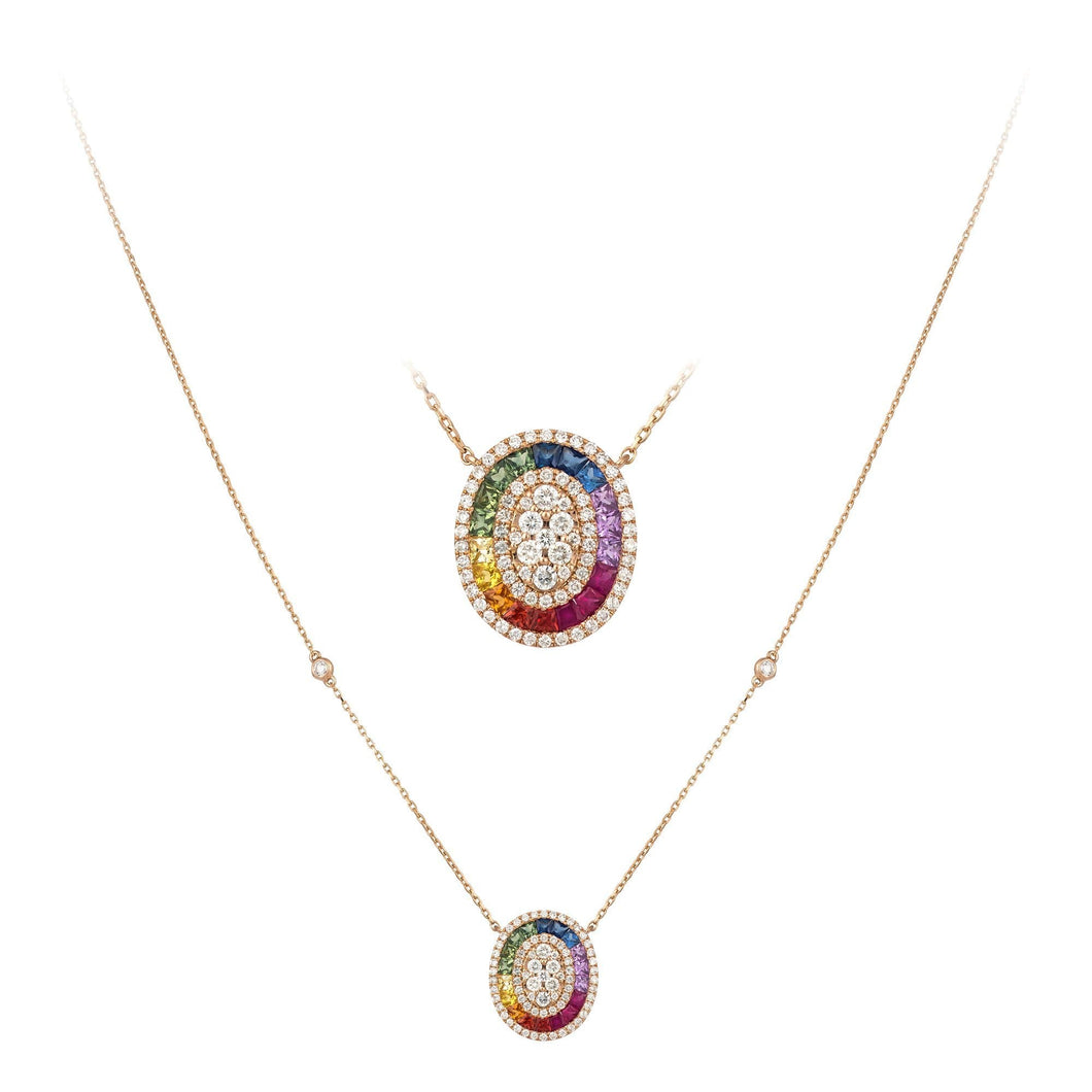 Breathtaking Diamond 18K Rose Gold Necklace for Her