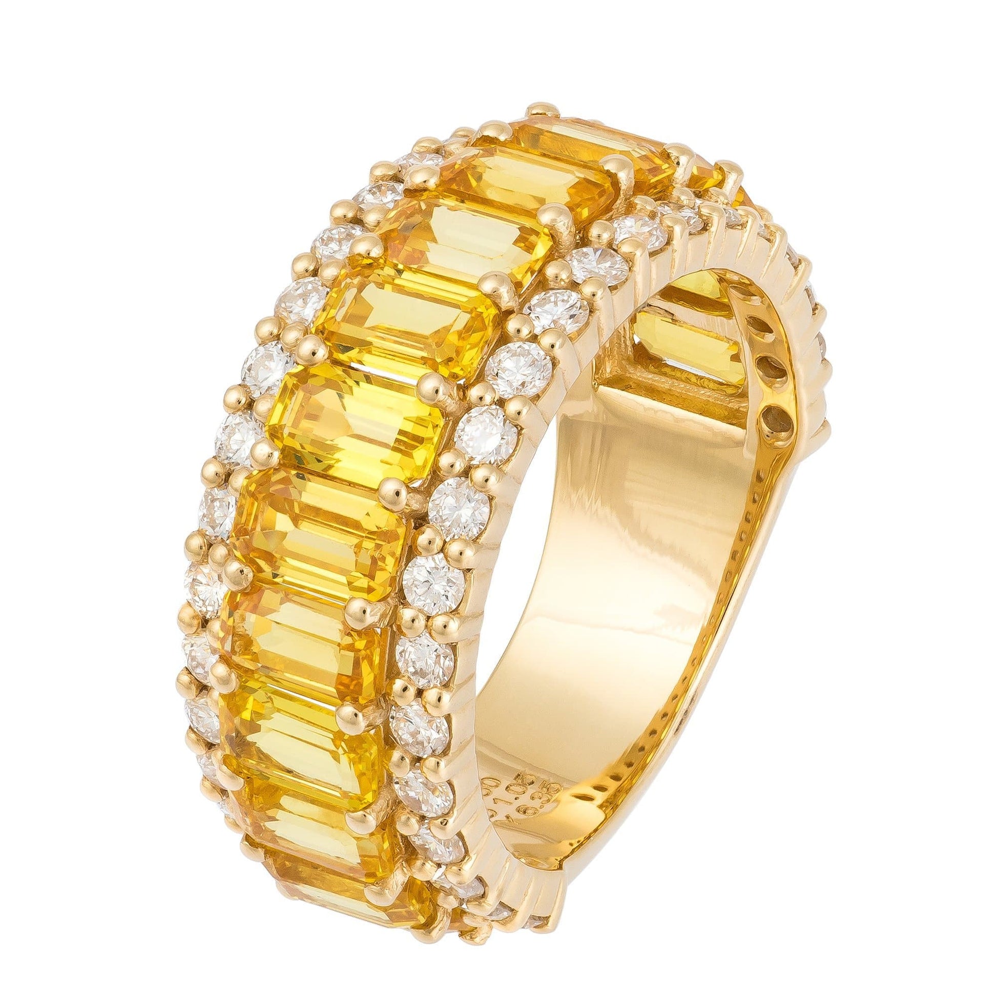 Spectacular Yellow Diamond Yellow Gold 18K Ring For Her