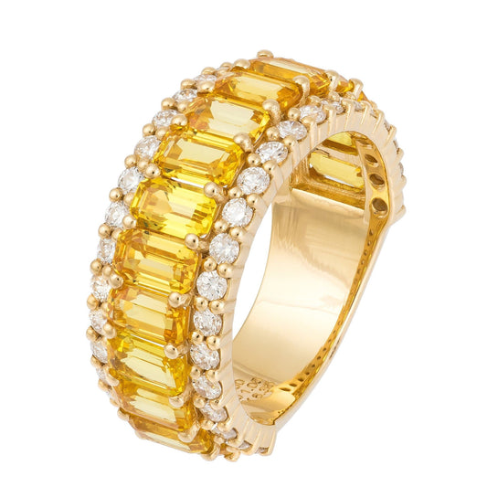 Spectacular Yellow Diamond Yellow Gold 18K Ring For Her