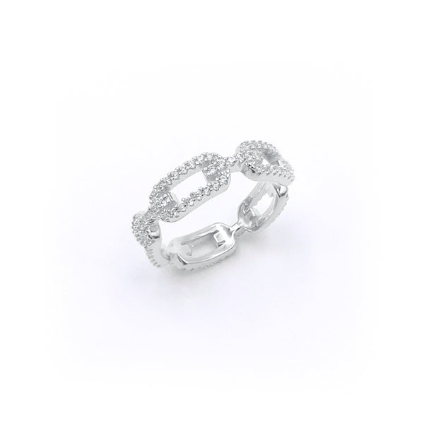 Minimalistic Chain Silver Ring