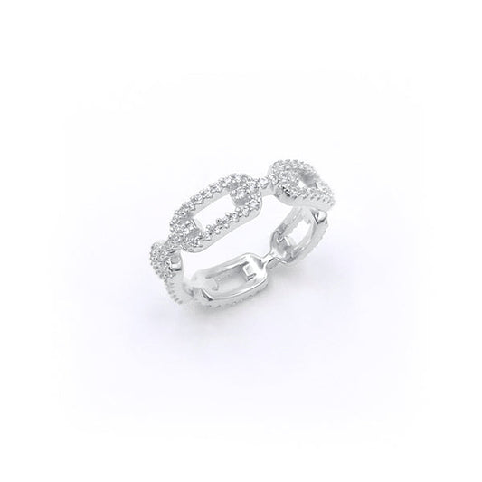 Minimalistic Chain Silver Ring