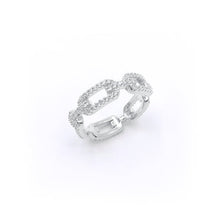 Load image into Gallery viewer, Minimalistic Chain Silver Ring
