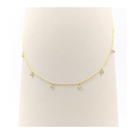 Silver Necklace with round pendants