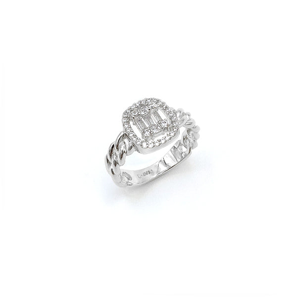 Briliant Chain Silver Ring