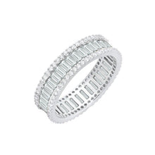 Load image into Gallery viewer, One Row Sunshine Silver Ring
