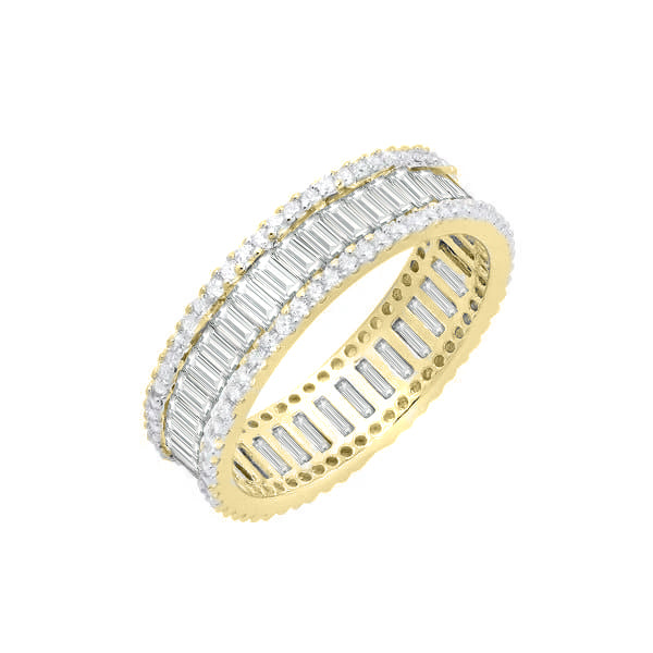 One Row Sunshine Silver Ring