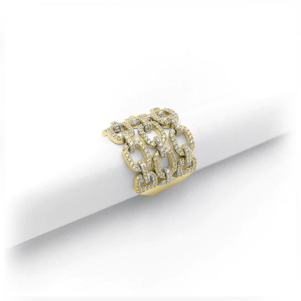 Triple Chain Silver Ring