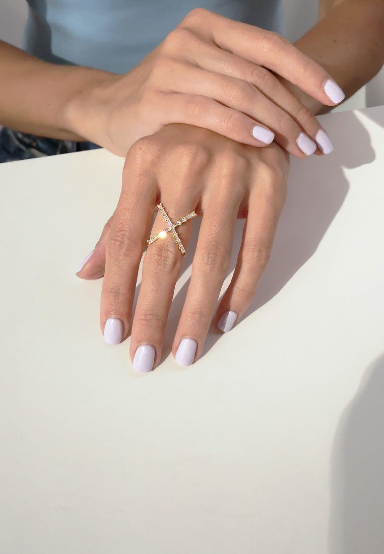 Sunshine Cross Silver Ring