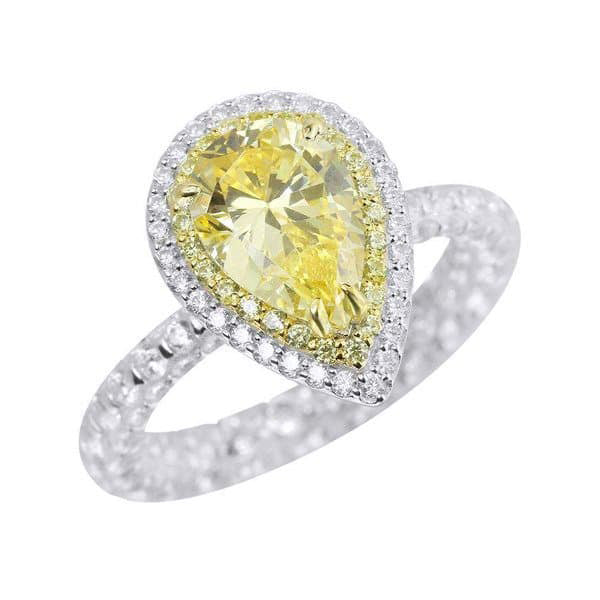 Pear Shape Baby Essenia Silver Ring