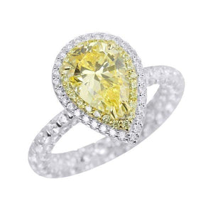 Pear Shape Baby Essenia Silver Ring