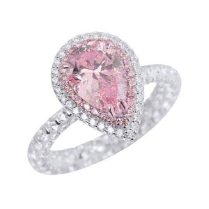 Pear Shape Baby Essenia Silver Ring