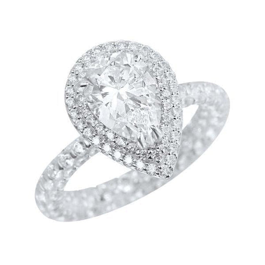 Pear Shape Baby Essenia Silver Ring