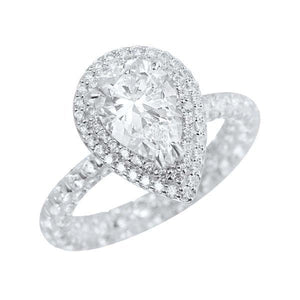 Pear Shape Baby Essenia Silver Ring
