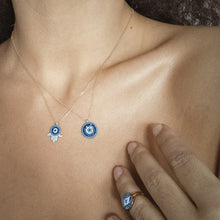 Load image into Gallery viewer, Big Eye Blue Center Gold Necklace - Natkina
