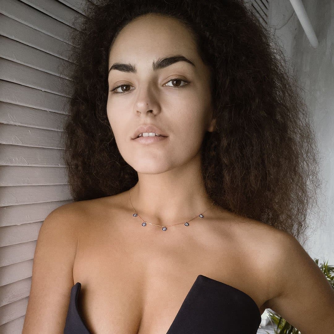 Blue Eye 5 Elements Gold Necklace - Natkina