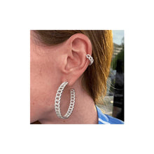 Load image into Gallery viewer, Chunky Chain Cuff Silver Earring
