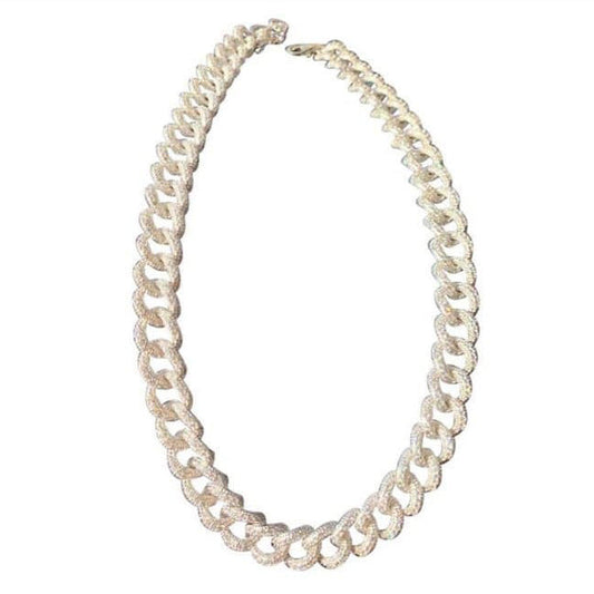 Chunky Curb Chain Silver Necklace