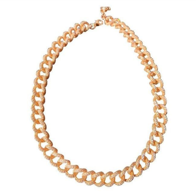 Chunky Curb Chain Silver Necklace