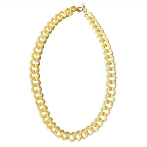Chunky Curb Chain Silver Necklace