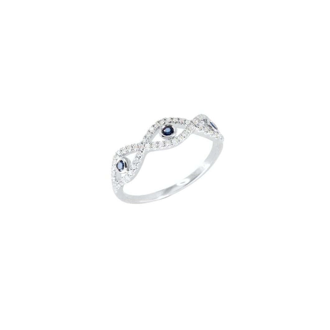 Evil Eye Infinity Gold Ring - Natkina