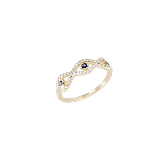 Evil Eye Infinity Gold Ring - Natkina