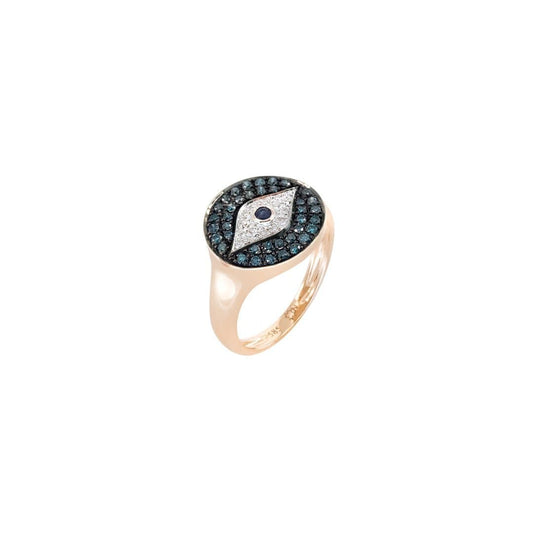 Evil Eye Sapphire Gold Ring - Natkina