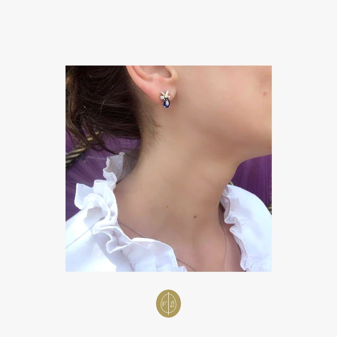 Fabergé Alix Blue Sapphire Imperial Collection Earrings - Natkina