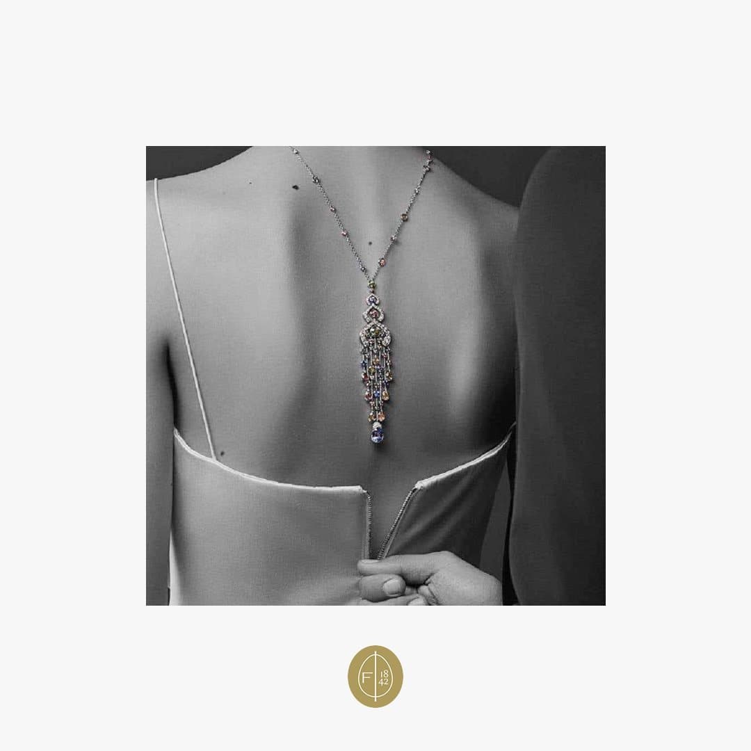 Fabergé Délices D’Été White Diamonds and Pear Shape Sapphires Earrings - Natkina