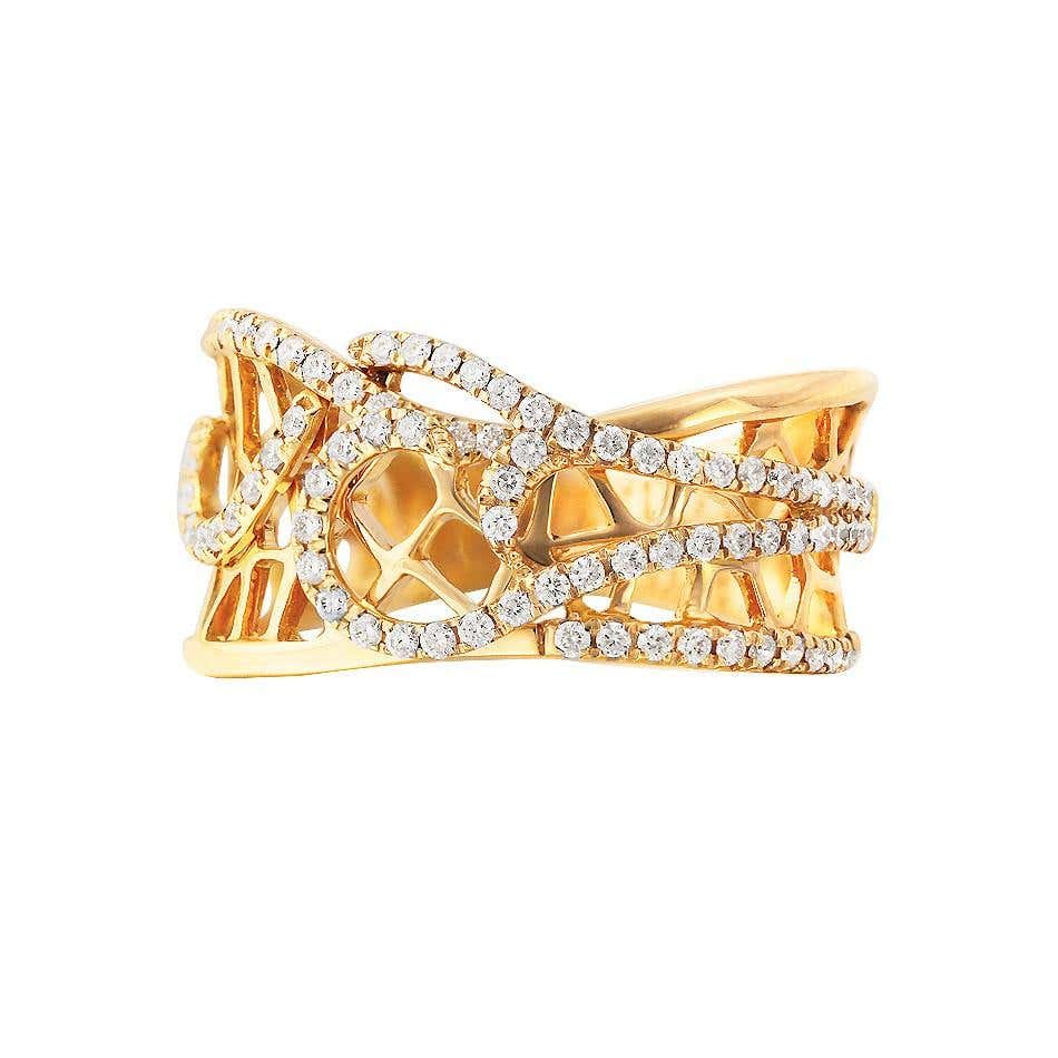 Fine Jewellery Diamond Yellow Gold Ring - Natkina