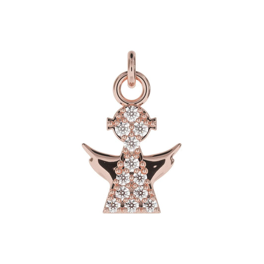 Personalised Silver Pendant Small Angel