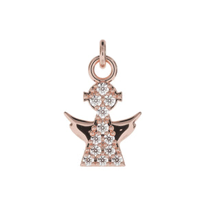 Personalised Silver Pendant Small Angel