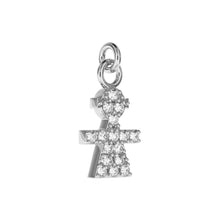 Load image into Gallery viewer, Personalised Silver Pendant Small Girl
