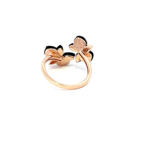 Load image into Gallery viewer, Eternelle Orchid Ring Onyx Rose Gold
