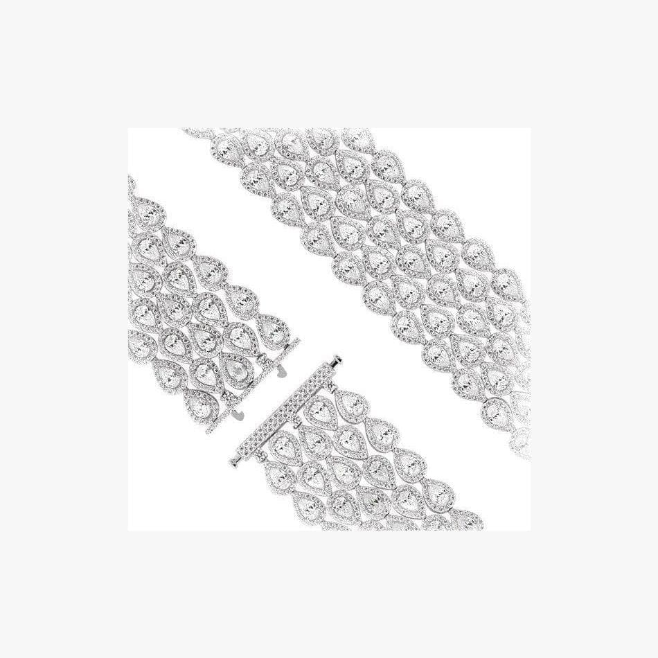 Diamond Imitation Silver Bracelet Kristina