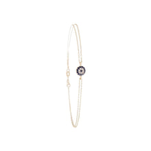 Load image into Gallery viewer, Little Eye Blue Center Gold Bracelet - Natkina

