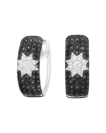 Long Star Black Diamond Earrings - Natkina