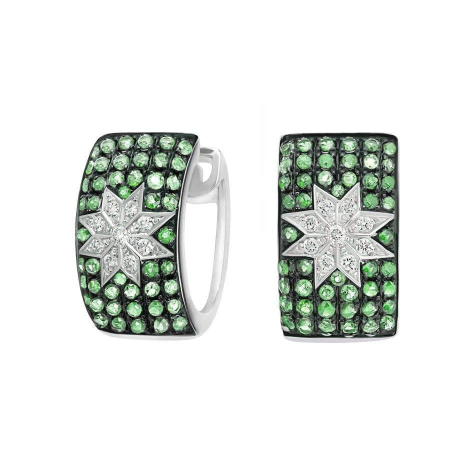 Mono Star earrings wide Tsavorite - Natkina