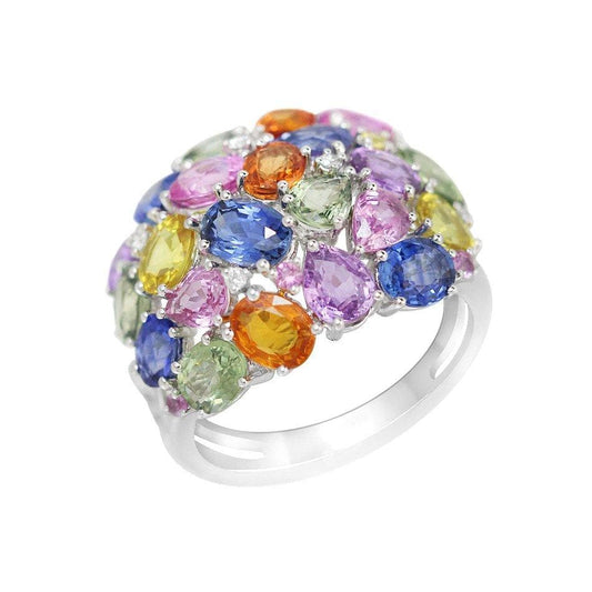 Multicolour White Gold Ring - Natkina