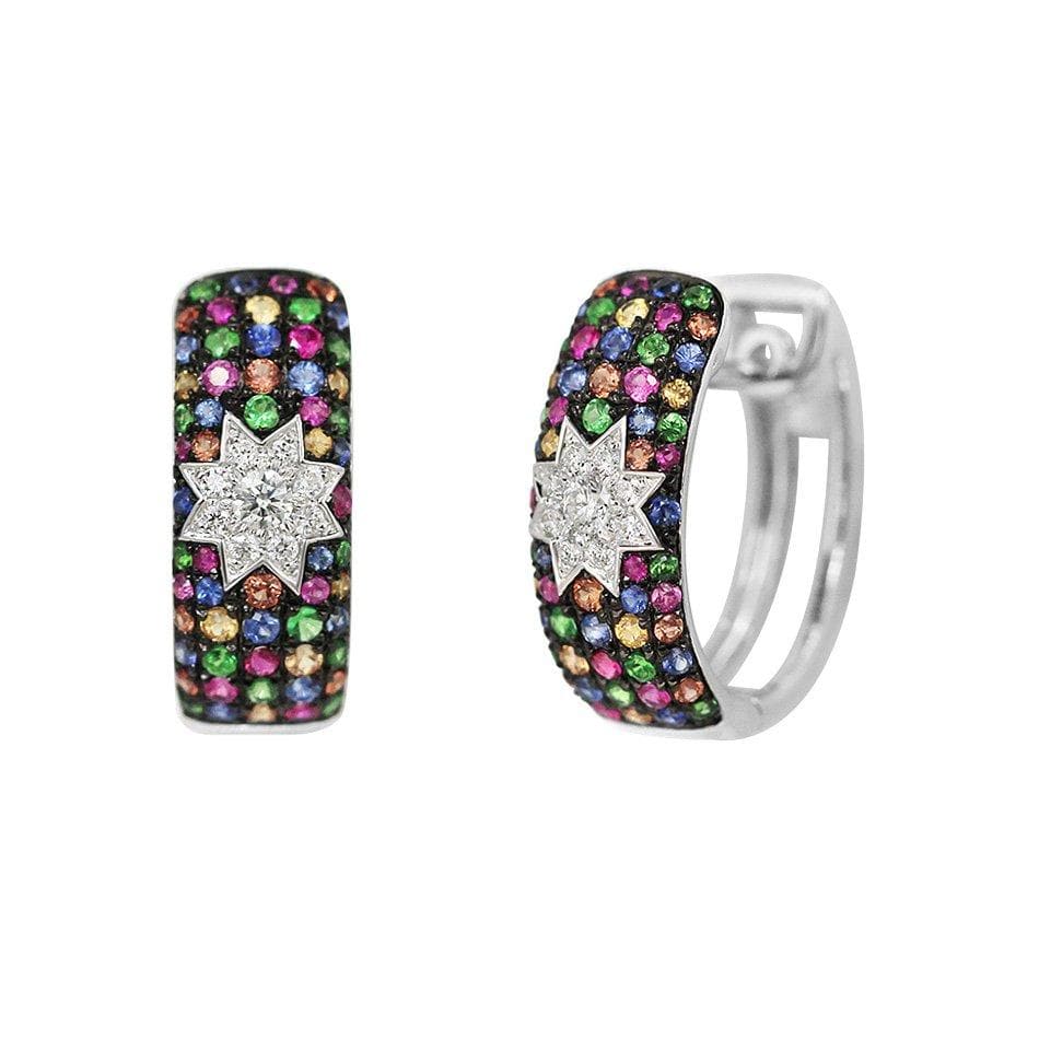 Multisapphire Star Earrings - Natkina