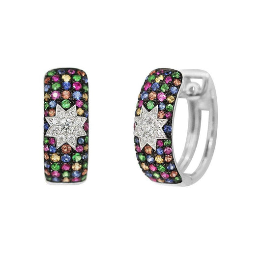 Multisapphire Star Earrings - Natkina