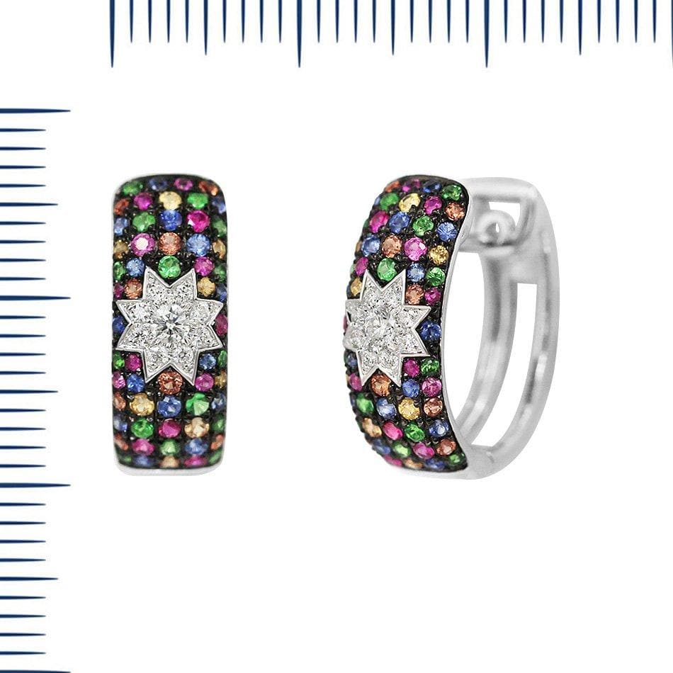 Multisapphire Star Earrings - Natkina