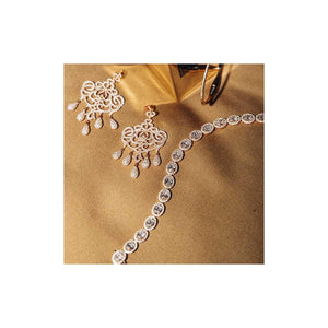 Oval Cut Diamond Imitation Silver Tennis Bracelet - Natkina