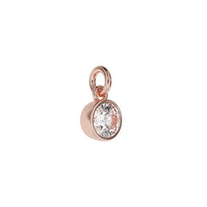 Personalised Silver Pendant Small Crystal